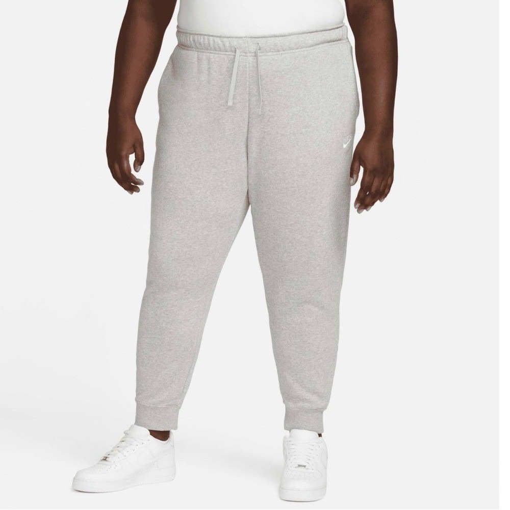 Nike Womens Club Fleece Jogger Pants Heather Grey Plus Size 3X NEW - Picture 4 of 6